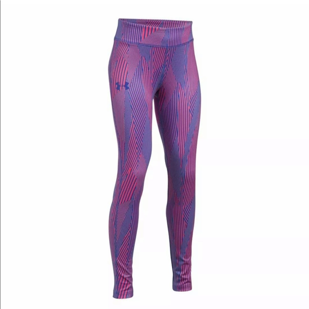 NWT Youth Under Armour Heat Gear Printed Leggings - Picture 1 of 5